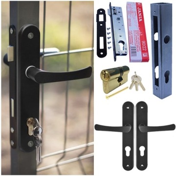 РУЧКА ДЛЯ ВОРОТ ЗАМОК РУЧКИ КАССЕТА 40X40 КОМПЛЕКТ ДЛЯ СВАРКИ СТАЛЬНОГО ПЕРЕГОРОДА