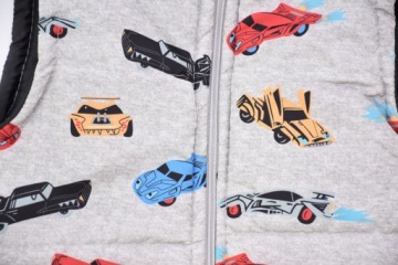 ЖИЛЕТ CARS СЕРЫЙ, утепленный, 3 года