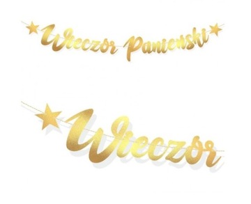 BANER NAPIS Wieczór Panieński Złoty 130 cm