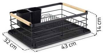 БОЛЬШОЙ ДРЕНАЖ ДЛЯ СУШКИ ПОСУДЫ, ПОДДОН + ДОЗАТОР ЖИДКОСТИ