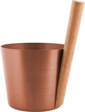 Ceber aluminiowy RENTO miedź bambus 5L do sauny