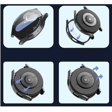 КОРПУС + СТЕКЛО Защитный чехол 2в1 с поворотом на 360° для Samsung Galaxy Watch 7 44 мм