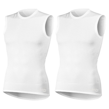 Dwa bezrękawniki męskie potówka Vezuvio Q-Skin BR WHT rozmiar XL