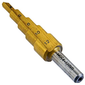 WIERTŁO STOŻKOWE STOŻKOWE 4-12 MM HSS TYTAN