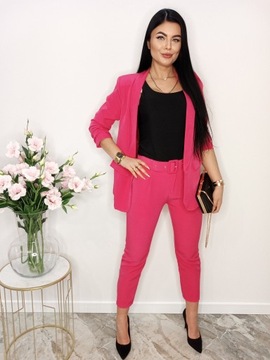 КОМПЛЕКТ ЖЕНСКИЙ КОСТЮМ, КУРТКА И БРЮКИ, РОЗОВЫЙ