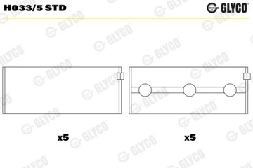 ŠÁLKY HLAVNÍ KPL. GLYCO - H033/5 STD