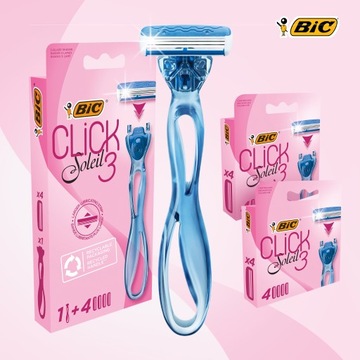 НАБОР ДЛЯ МАШИН BIC CLICK 3 SOLEIL + 12 ВСТАВОК ДЛЯ МАШИНЫ ЛЕЗВИЯ ЛЕЗВИЯ