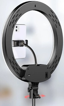 Lampa pierścieniowa RING LED Duża 36cm Statyw 100W