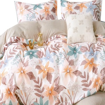 KOMPLET POŚCIELI FLANELOWEJ 140X200 + 2 POSZEWKI 70X80 FLANELA BAWEŁNA