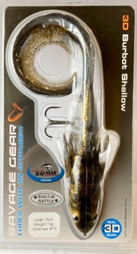 Twister Savage Gear 3D Burbot Gold Burbot Miętus UV 25 cm 70 g