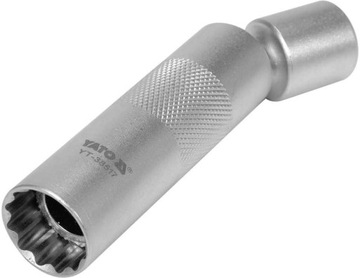 YATO NASADKA DO ŚWIEC 16mm 3/8 CIENKOŚCIENNA Z PRZEGUBEM