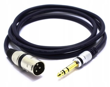 микрофонный кабель, 3-контактный разъем XLR / стереоразъем 6,3, 1,5 м
