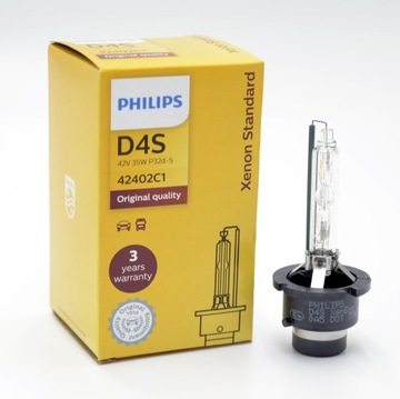 Ксеноновая стандартная лампа накаливания Philips D4S 35 Вт 42 В ОРИГИНАЛЬНАЯ НОВАЯ 1 шт.