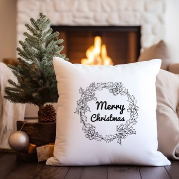 ДЕКОРАТИВНАЯ НАВУШКА 40х40 РОЖДЕСТВЕНСКАЯ С ПРИНТОМ