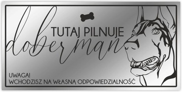 Внимание BAD DOG Табличка из нержавеющей стали с именем собаки.