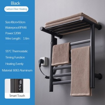 Styl czarny-50 cm Prawidłowy Termostatyczny wyświe
