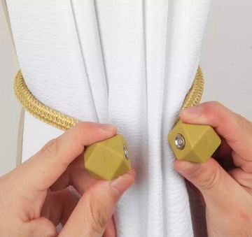 KLAMRA UPIĘCIE FIRAN ZASŁON MAGNETYCZNA SPINKA GEOMETRYCZNA ELASTYCZNA