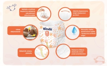 3 подгузника Kindii Pants размер 6 по 60 шт.