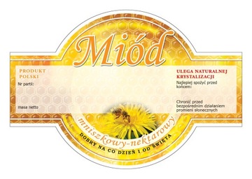 Etykiety na Miód Mniszkowy (100szt) - wzór E266