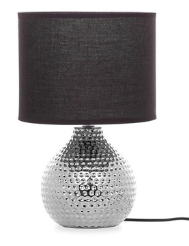 Lampka NOCNA BIURKO SALON SYPIALNIA SREBRNA KULKA