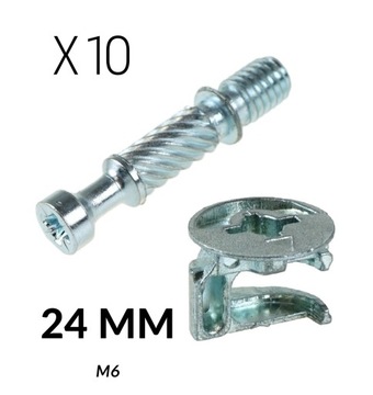 10 x 24 мм Эксцентриковый мебельный соединитель M6