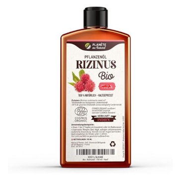 Olej rycynowy Bio do włosów 100% Naturalny - Tłoczony na zimno - 900 ml