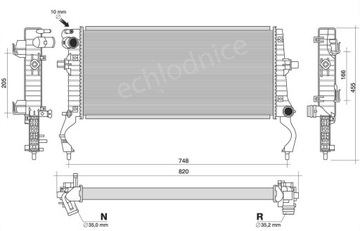 CHLADIČ VODY HYUNDAI I30 PD 2018+ 1.6 CRDI DIESEL 25310M6300