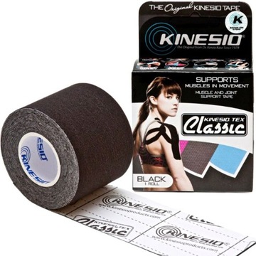 Kinesio Tex Classic taśma tejp 5cmx4m Czarny