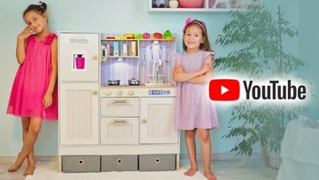 ДЕРЕВЯННАЯ КУХНЯ ДЛЯ ДЕТЕЙ KINDERPLAY LED СВЕТ ЗВУК ПРЕМИУМ МОДЕЛЬ