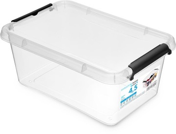 POJEMNIK PLASTIKOWY PUDEŁKO Z POKRYWKĄ DO PRZECHOWYWANIA 4,5LORGANIZER