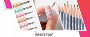 ГЕЛЕВАЯ КИСТОЧКА для акрилового дизайна ногтей №8, складная, круглая