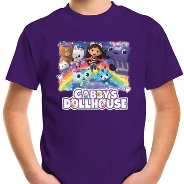 T-SHIRT KOSZULKA DLA DZIECKA KOCI DOMEK GABI 140 SUPER JAKOŚĆ