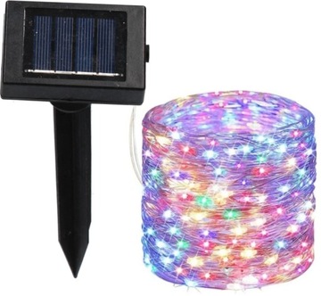 СОЛНЕЧНЫЙ САДОВЫЙ СВЕТИЛЬНИК СТРУННЫЕ СВЕТИЛЬНИКИ 11,4 м 100 светодиодов СМЕШАННЫЕ ЦВЕТА