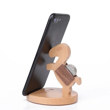 ЛЕГКАЯ ПОДСТАВКА ДЛЯ ТЕЛЕФОНА В ФОРМЕ ЛОШАДИ ЭРГОНОМИЧНАЯ ПРОЧНАЯ ДЕРЕВЯННАЯ РУЧКА