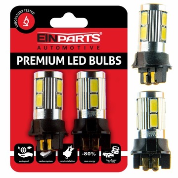 ŻARÓWKI RETROFIT LED PW24W 6000K ZIMNY BIAŁY WP3.3x14.5-3 12V 10xCREE XT-E