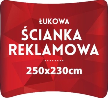 Ścianka Reklamowa Łukowa 250x230 Nadruk Projekt