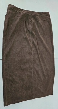 Dorothy spódnica długa brązowa zamszowa retro 44