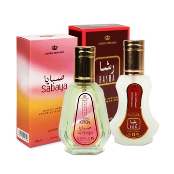 НАБОР 2x АРАБСКАЯ ПАРФЮМИРОВАННАЯ ВОДА EDP RASHA 35 МЛ И SABAYA 5 МЛ AL REHAB