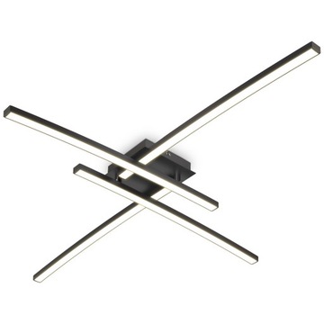 LAMPA SUFITOWA - LED 20W - CZARNA - SYPIALNIA