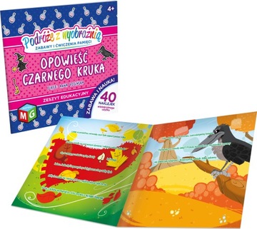Książka CZARNY KRUK + NAKLEJKI ćwiczenie pamięci