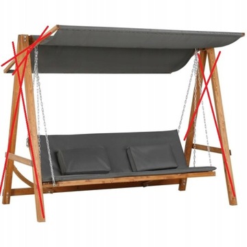 Huśtawka ogrodowa Outsunny 55x188 (części)