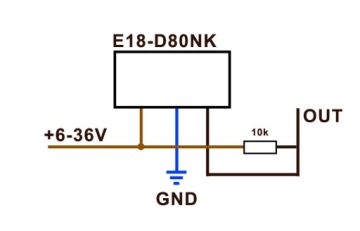 Регулируемый оптический датчик расстояния E18-D80NK