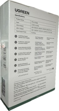 БЫСТРОЕ ЗАРЯДНОЕ УСТРОЙСТВО USB и C FAST PD QC 4.0 LED 52,5 Вт SAMSUNG S21 S22 S23 S24