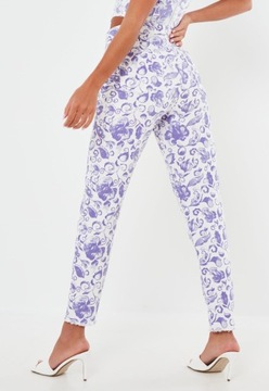 D32386 MISSGUIDED__Y06 SPODNIE JEANS PRINT__L