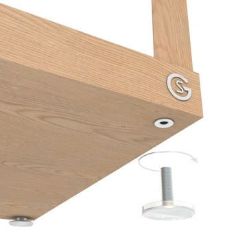 Ножка мебельная, ножка ввинчивающаяся М8 х 45 + головка