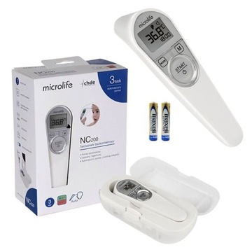 TERMOMETR BEZDOTYKOWY MICROLIFE NC 200 ELEKTRONICZNY + ETUI SZYBKI POMIAR