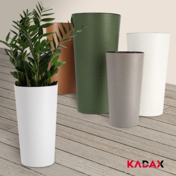 ЭКОЛОГИЧЕСКИЙ ЦВЕТОЧНЫЙ ГОРШОК, БЕЛЫЙ, 25 см