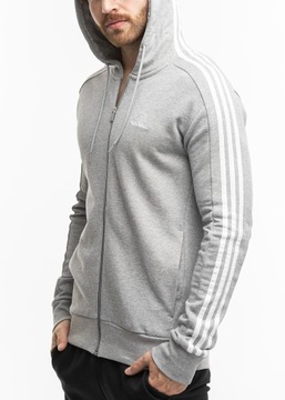 adidas bluza męska sportowa z kapturem rozpinana Essentials Hoodie roz. L