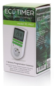 Программатор времени, цифровой таймер, выключатель питания, еженедельное польское меню, PL