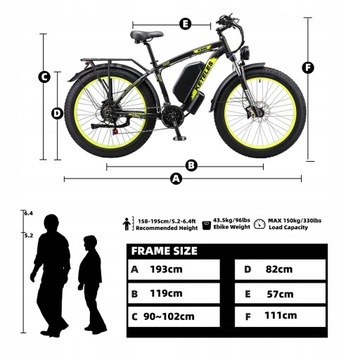 Электрический велосипед 48 В 2000 Вт 23 Ач 55 км/ч с двумя двигателями 26 дюймов * 4,0 толстая шина